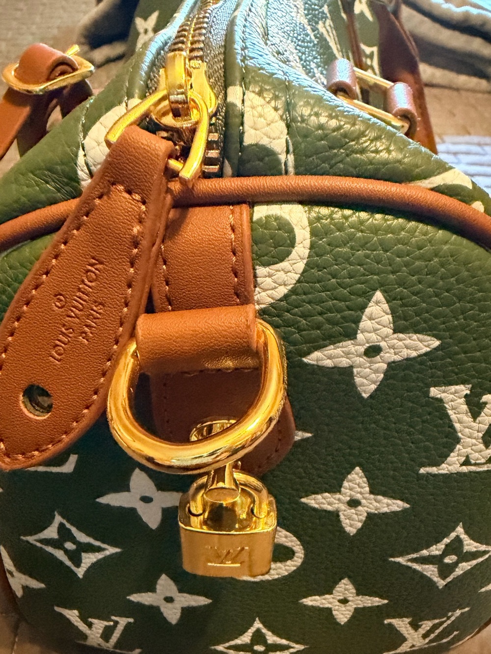 Green Monogram Satchel - Picture 4 of 9